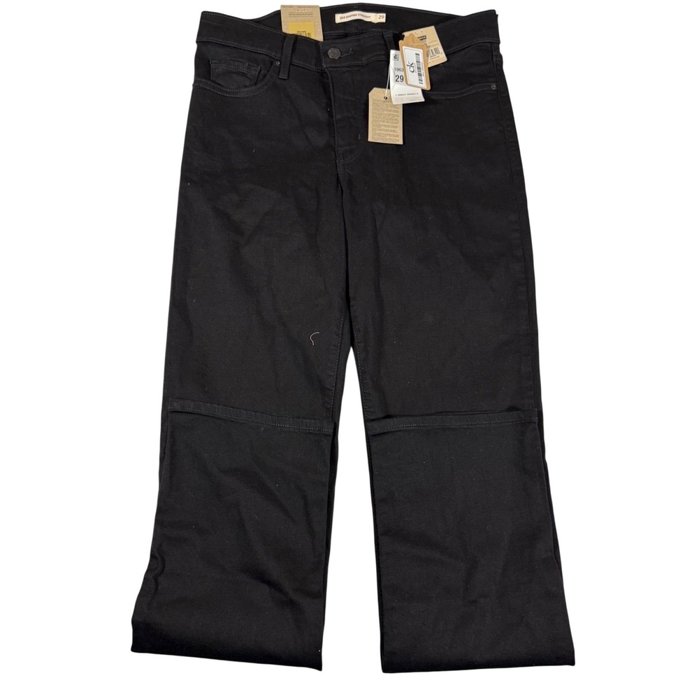 Levis 314 Shaping Straight Jeans Womens 29x32 Black Mid Rise Stellar Stretch NEW